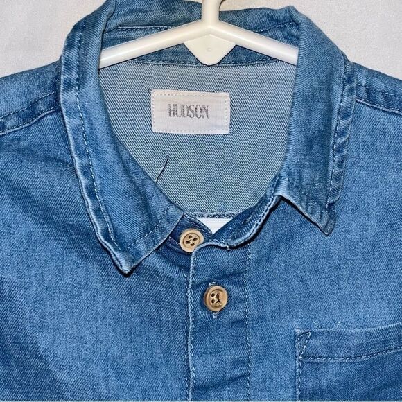 Kid's Hudson Chambray Denim Button Down Shirt - Picture 4 of 6